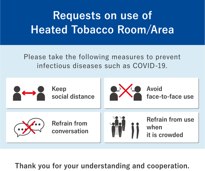 Requests on use of Heated Tobacco Room/Area