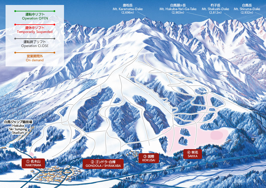 白馬八方尾根スキー場 大人1日リフト券